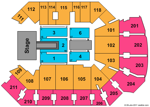 Addition Financial Arena Kid Rock Seating Chart