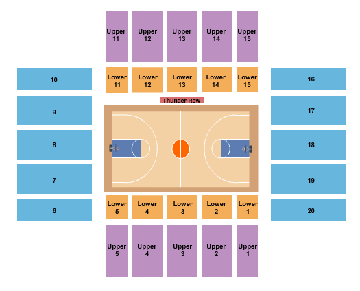 UCSB Events Center Basketball - Womens Seating Chart