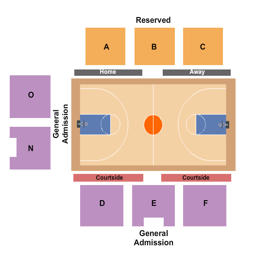 UHY Center Basketball - Women Seating Chart