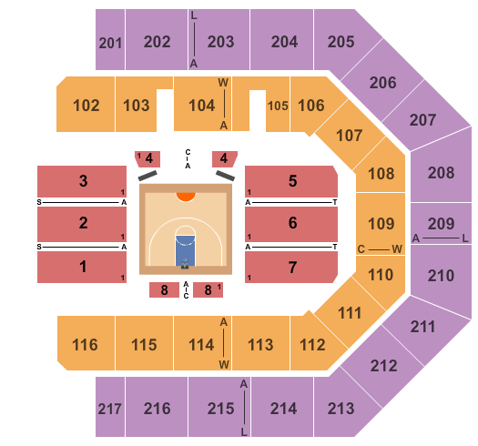 Credit Union 1 Arena BIG3 Basketball Seating Chart