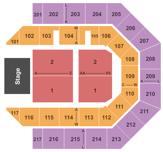 Credit Union 1 Arena Endstage 2 Seating Chart