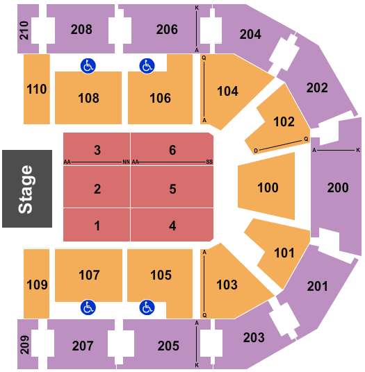 Chesapeake Employers' Insurance Arena Bob Dylan Seating Chart