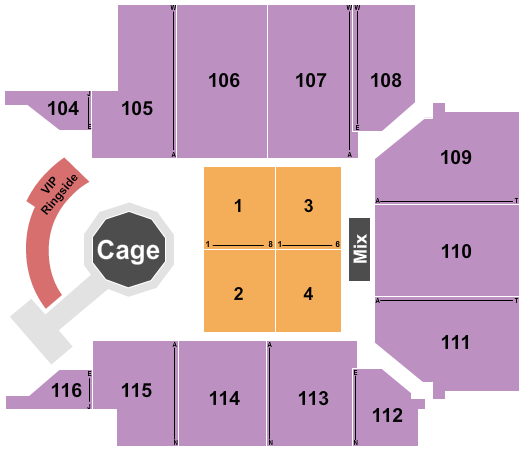 UPMC Events Center MMA Seating Chart