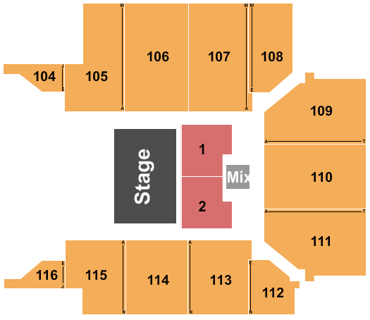 UPMC Events Center Rend Collective Seating Chart