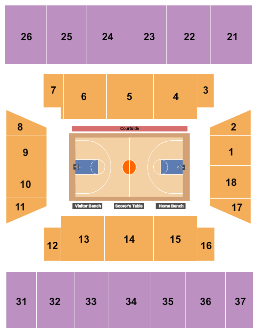 UNF Arena Basketball Seating Chart