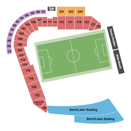 UNM Soccer Complex Soccer Seating Chart