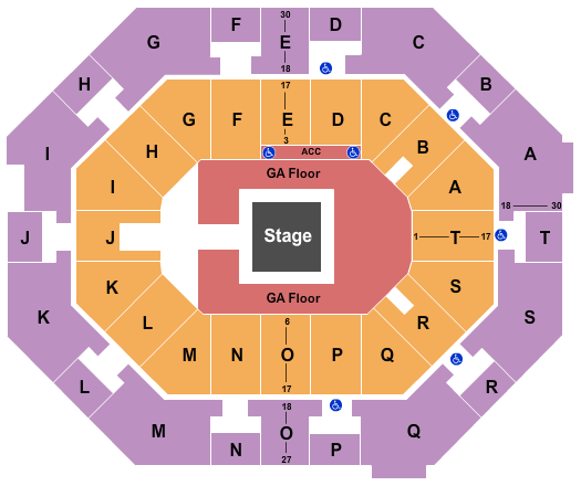 UNO Lakefront Arena Arcade Fire Seating Chart