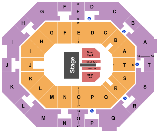 Uno Lakefront Arena New Orleans La Seating Chart