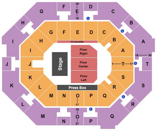 seating chart for UNO Lakefront Arena - Endstage 4 - eventticketscenter.com