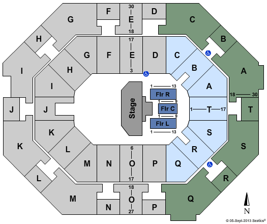 UNO Lakefront Arena Family Zone Seating Chart