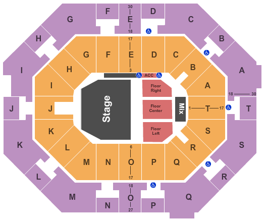 UNO Lakefront Arena Fantasia-Hamilton Seating Chart