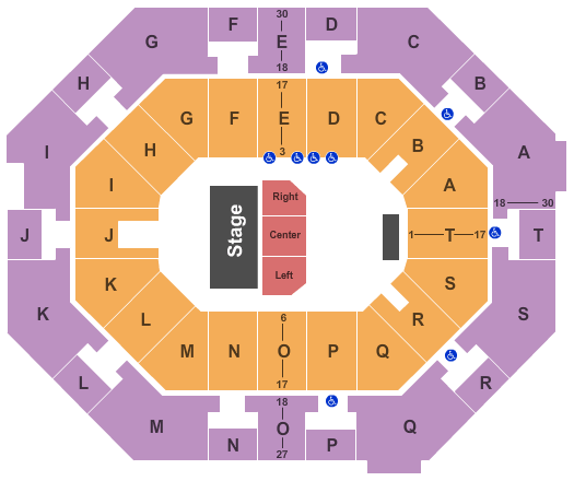 UNO Lakefront Arena Half House Seating Chart
