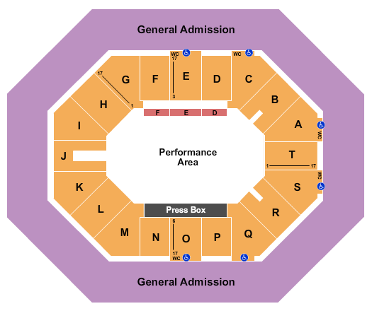 UNO Lakefront Arena International Circus Seating Chart