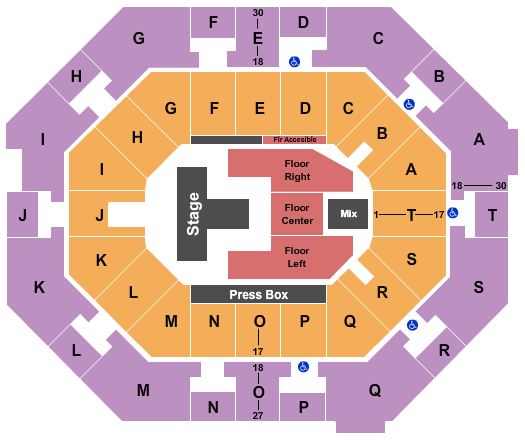 UNO Lakefront Arena Maverick City Music Seating Chart