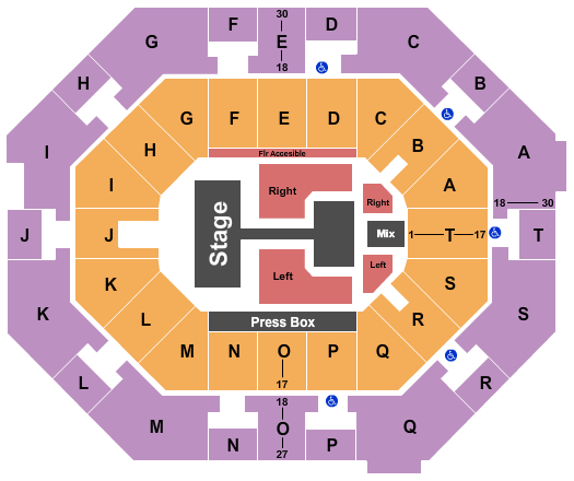 UNO Lakefront Arena The Reunion Tour Seating Chart