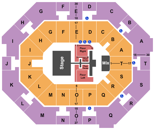 UNO Lakefront Arena TobyMac Seating Chart