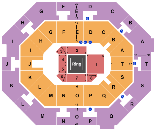UNO Lakefront Arena Wrestling 2018 Seating Chart