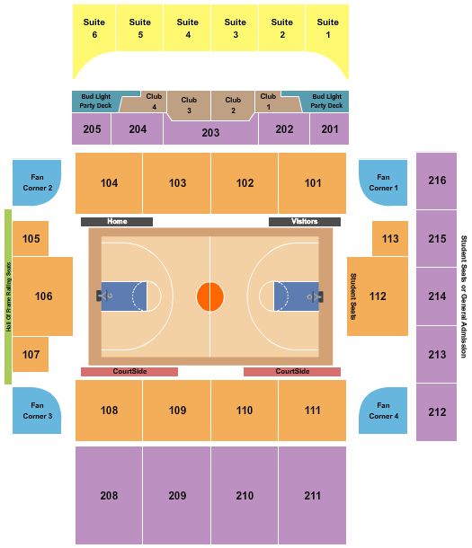 UPMC Cooper Fieldhouse Tickets & Seating Chart ETC