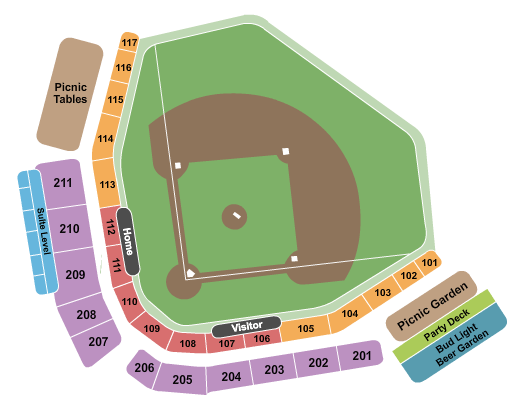 UPMC Park Baseball Seating Chart