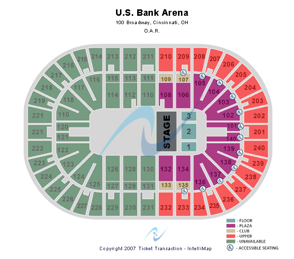 Heritage Bank Center OAR Seating Chart