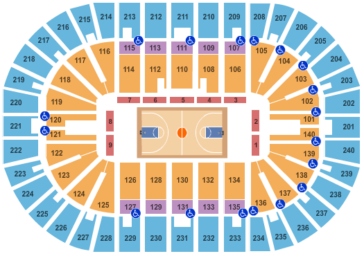 Heritage Bank Center Basketball - Harlem Globetrotters Seating Chart