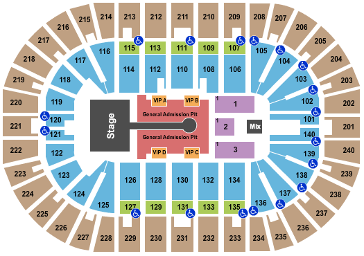 Heritage Bank Center Chainsmokers Seating Chart