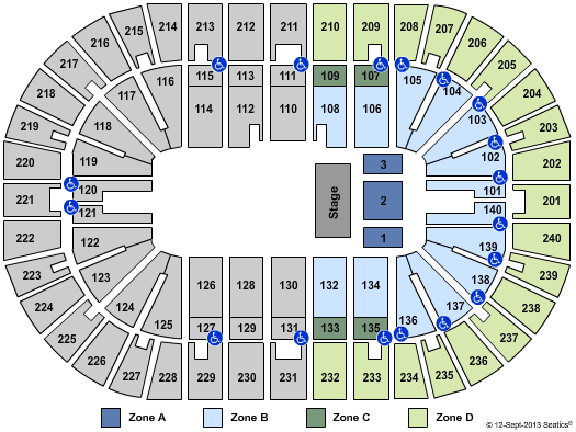 Heritage Bank Center Disney Live Zone Seating Chart