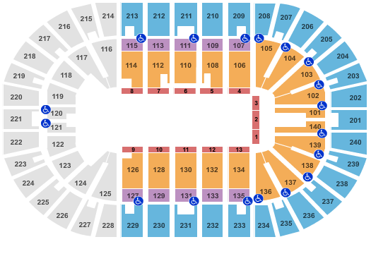 Heritage Bank Center Disney On Ice - Zone Seating Chart