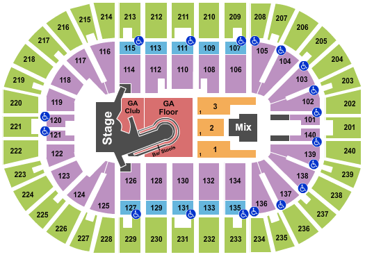 Heritage Bank Center Kelly Clarkson Seating Chart