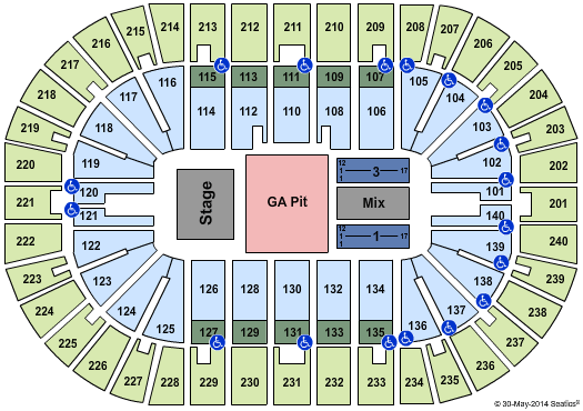 Heritage Bank Center Pearl Jam Seating Chart