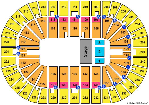 Heritage Bank Center Soul2Soul Seating Chart