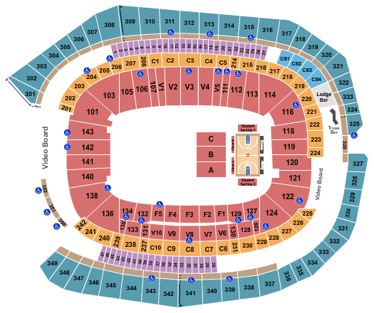 US Bank Stadium Basketball Seating Chart