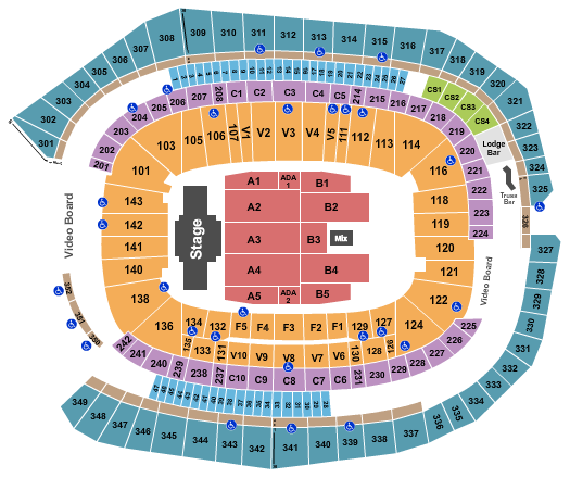 Bank of America Stadium Seating Chart + Rows, Seat Numbers and Club Seats