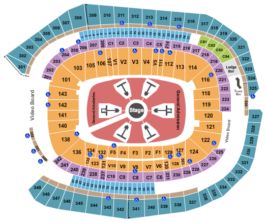 seating chart for US Bank Stadium - Ed Sheeran 2 - eventticketscenter.com