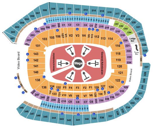 US Bank Stadium Ed Sheeran 2 Seating Chart