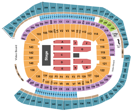 US Bank Stadium Ed Sheeran Seating Chart