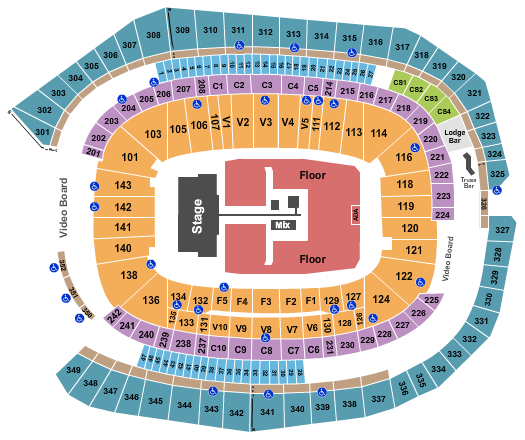 US Bank Stadium Foo Fighters Seating Chart