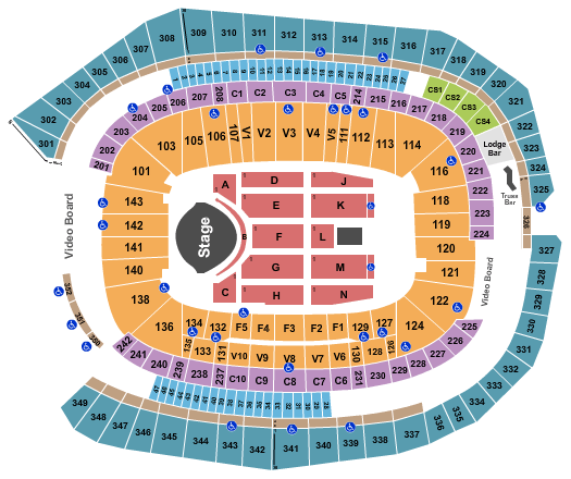 US Bank Stadium Garth Brooks Seating Chart