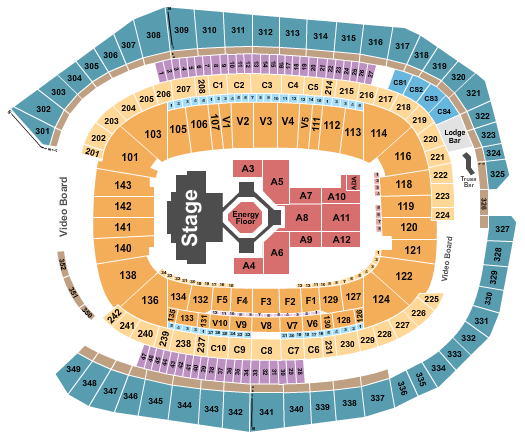 Seatmap for us bank stadium