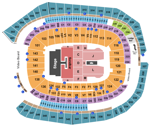 US Bank Stadium Kenny Chesney Seating Chart