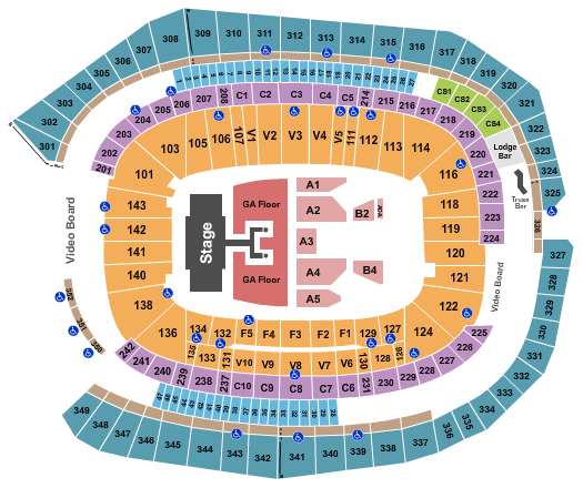 US Bank Stadium Luke Combs Seating Chart