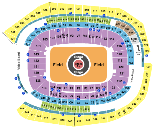 Minnesota Vikings Seating Chart Map at US Bank Stadium