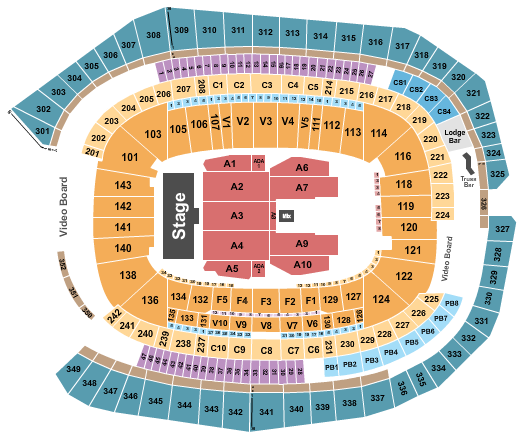US Bank Stadium Paul McCartney Seating Chart