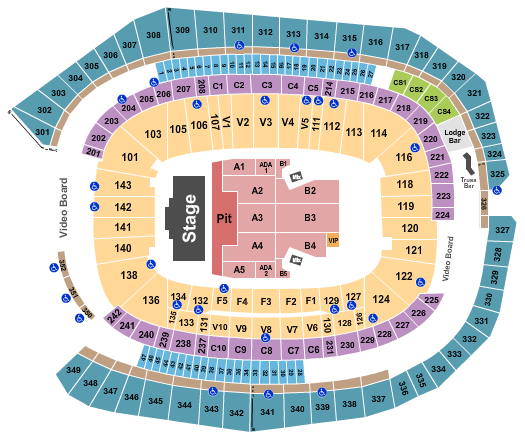 US Bank Stadium Red Hot Chili Peppers Seating Chart