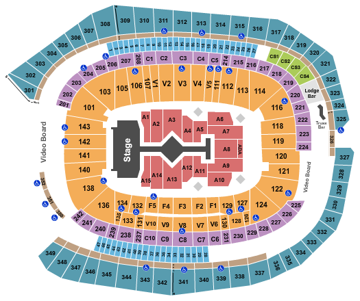 At T Stadium Seating Chart For Taylor Swift Concert