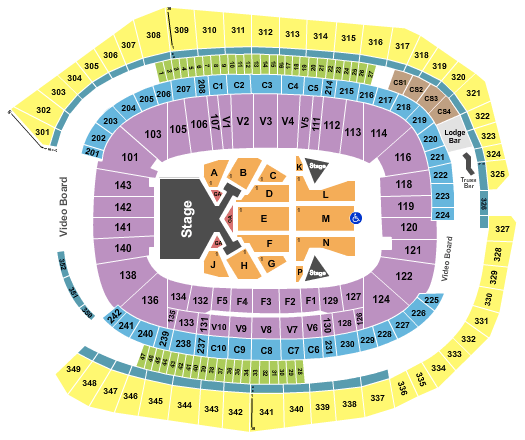 US Bank Stadium Taylor Swift Seating Chart