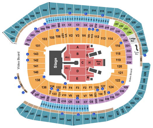 US Bank Stadium The Rolling Stones Seating Chart