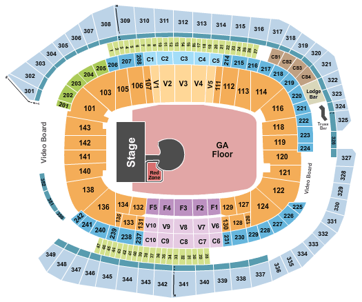 US Bank Stadium U2 Seating Chart