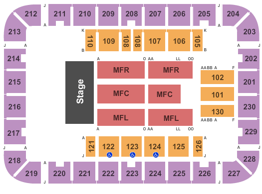 ExploreAsheville.com Arena at Harrah's Cherokee Center Arena Seating Chart