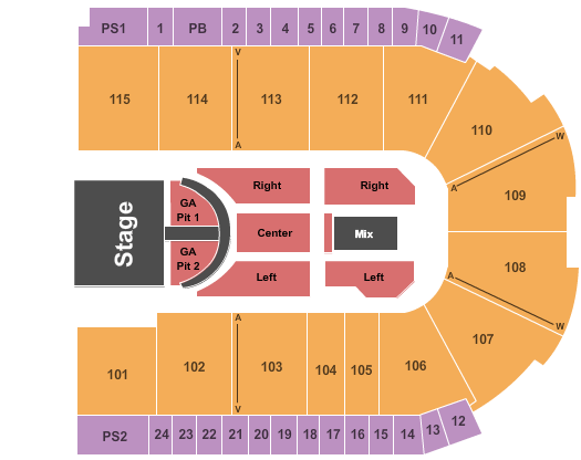 Grossinger Motors Arena Brad Paisley Seating Chart